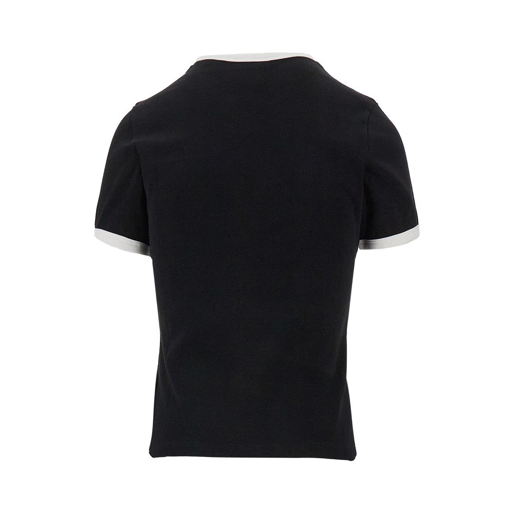 COURREGES Courreges Women Cotton T-Shirt With Contrasting Trims