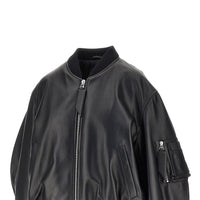 The Attico Women 'Anja' Leather Bomber Jacket