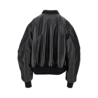 The Attico Women 'Anja' Leather Bomber Jacket