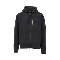 Burberry Men Full-Zip Hoodie With Check Piping