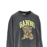 Ganni Women Cotton T-Shirt With 'Tiger' Print