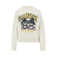 Ganni Women 'Mushroom Teddy' Wool-Blend Sweater