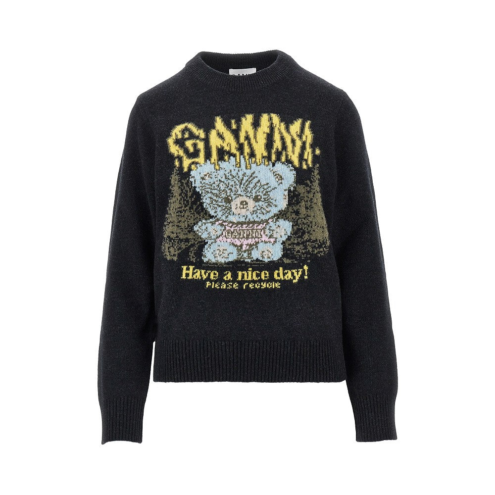 Ganni Women 'Forest Teddy' Wool-Blend Sweater