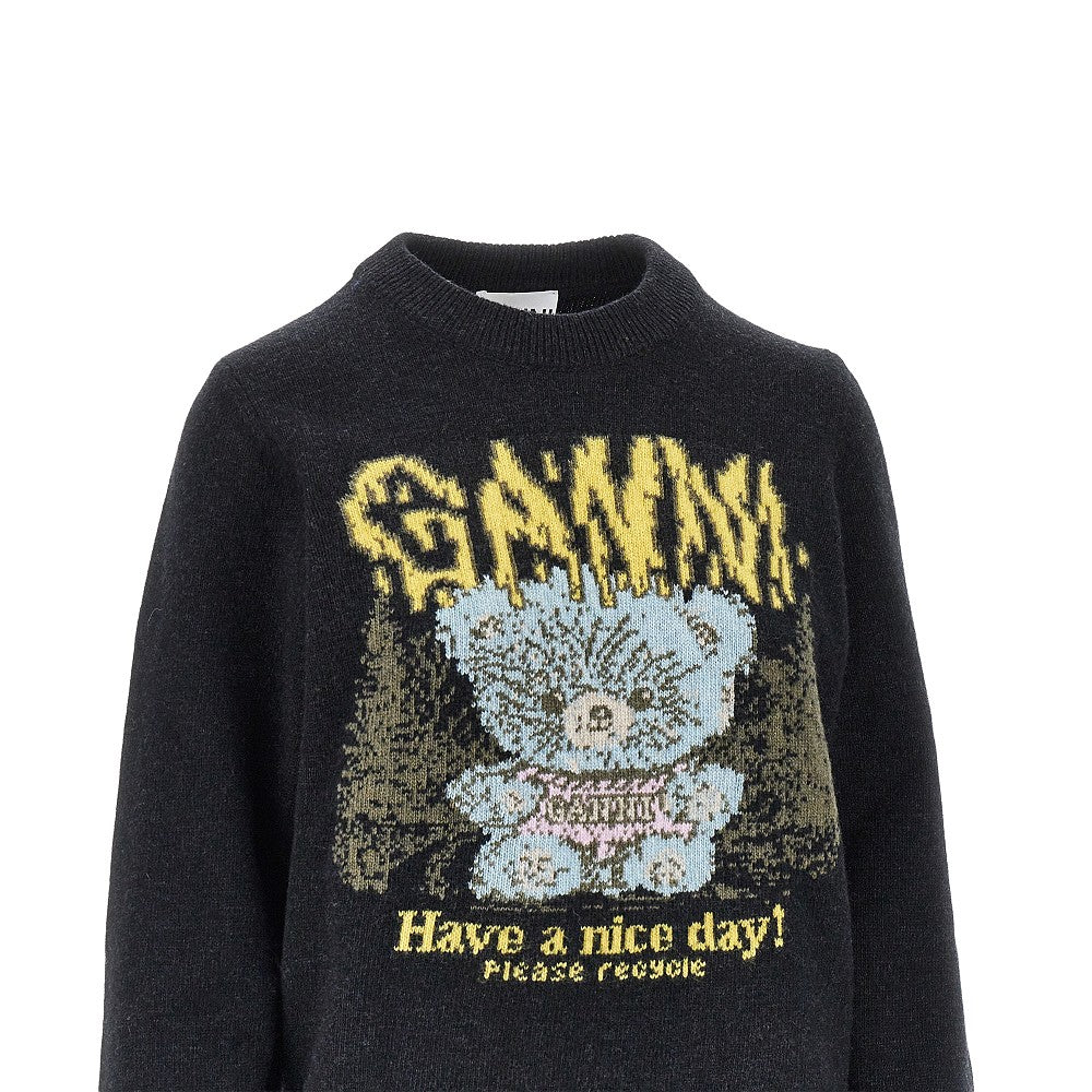 Ganni Women 'Forest Teddy' Wool-Blend Sweater