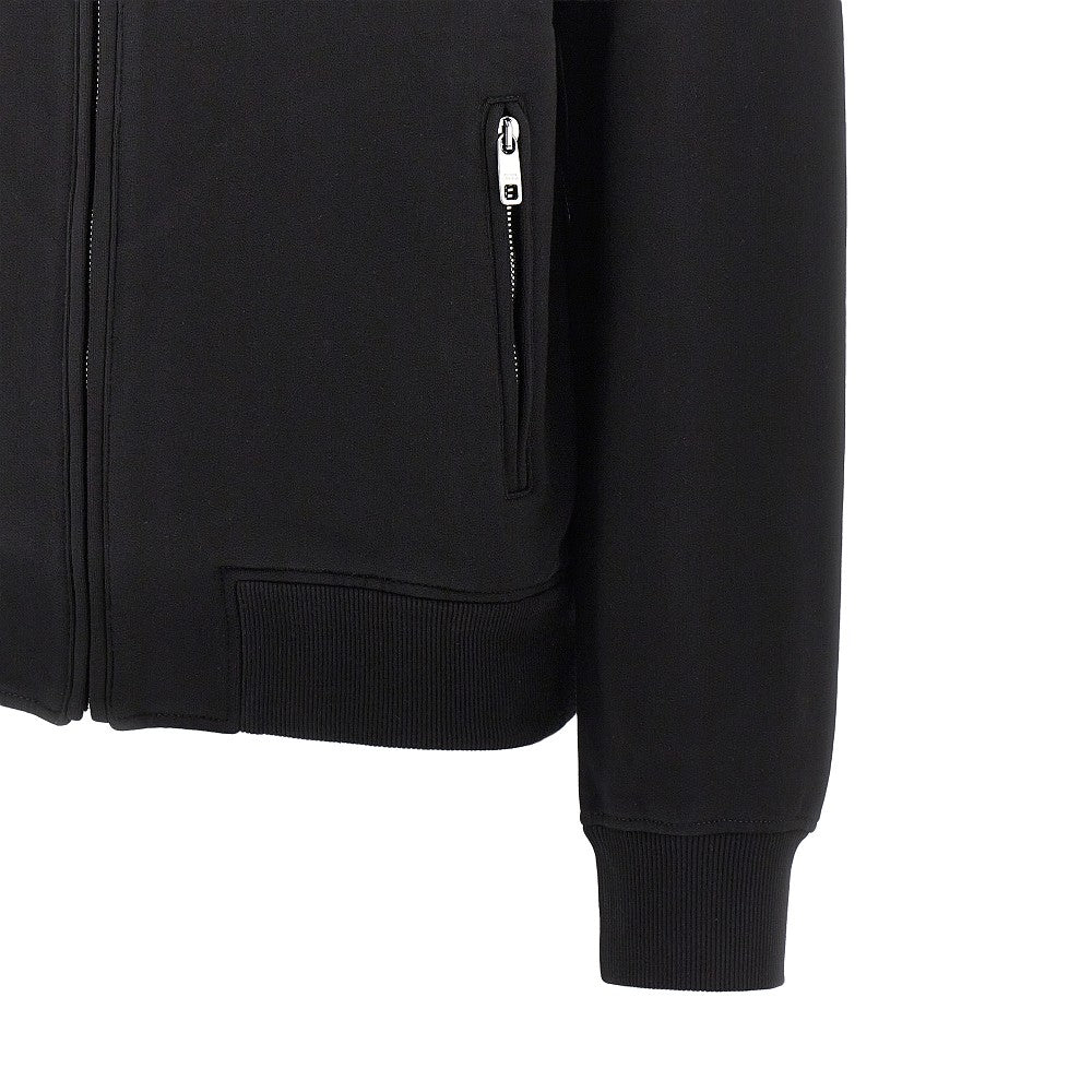 Dolce&Gabbana Men Full-Zip Hoodie With Logo Plate