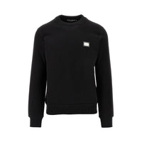 Dolce&Gabbana Men Logo Plate Crewneck Sweatshirt