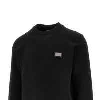 Dolce&Gabbana Men Logo Plate Crewneck Sweatshirt