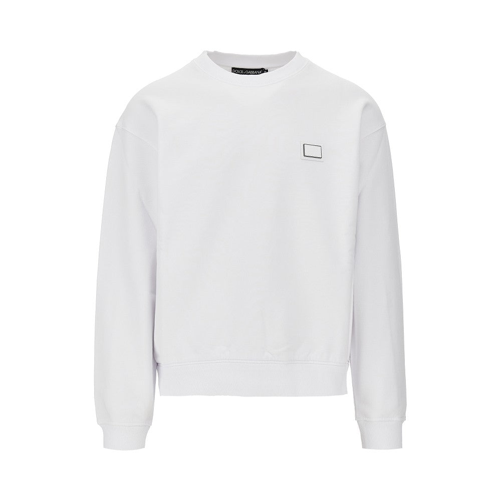 Dolce&Gabbana Men Logo Plate Crewneck Sweatshirt
