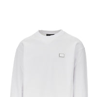 Dolce&Gabbana Men Logo Plate Crewneck Sweatshirt