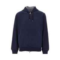 Brunello Cucinelli Men Double Jersey Full-Zip Hoodie