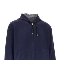 Brunello Cucinelli Men Double Jersey Full-Zip Hoodie