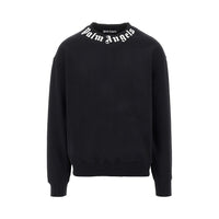 Palm Angels Men Neck Logo Print Crewneck Sweatshirt