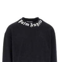 Palm Angels Men Neck Logo Print Crewneck Sweatshirt