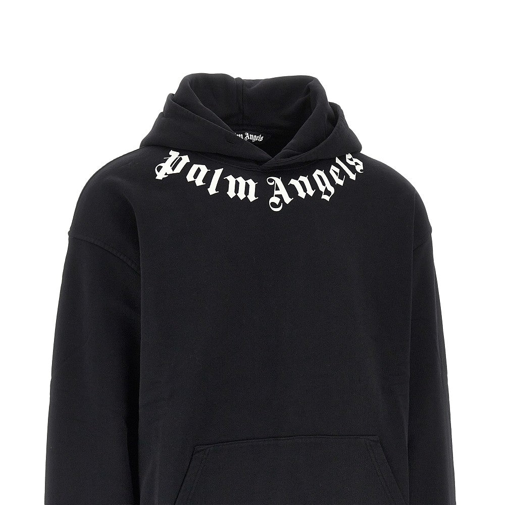Palm Angels Men Logo Print Hoodie