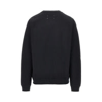 Maison Margiela Men Logo Print Oversized Crewneck Sweatshirt