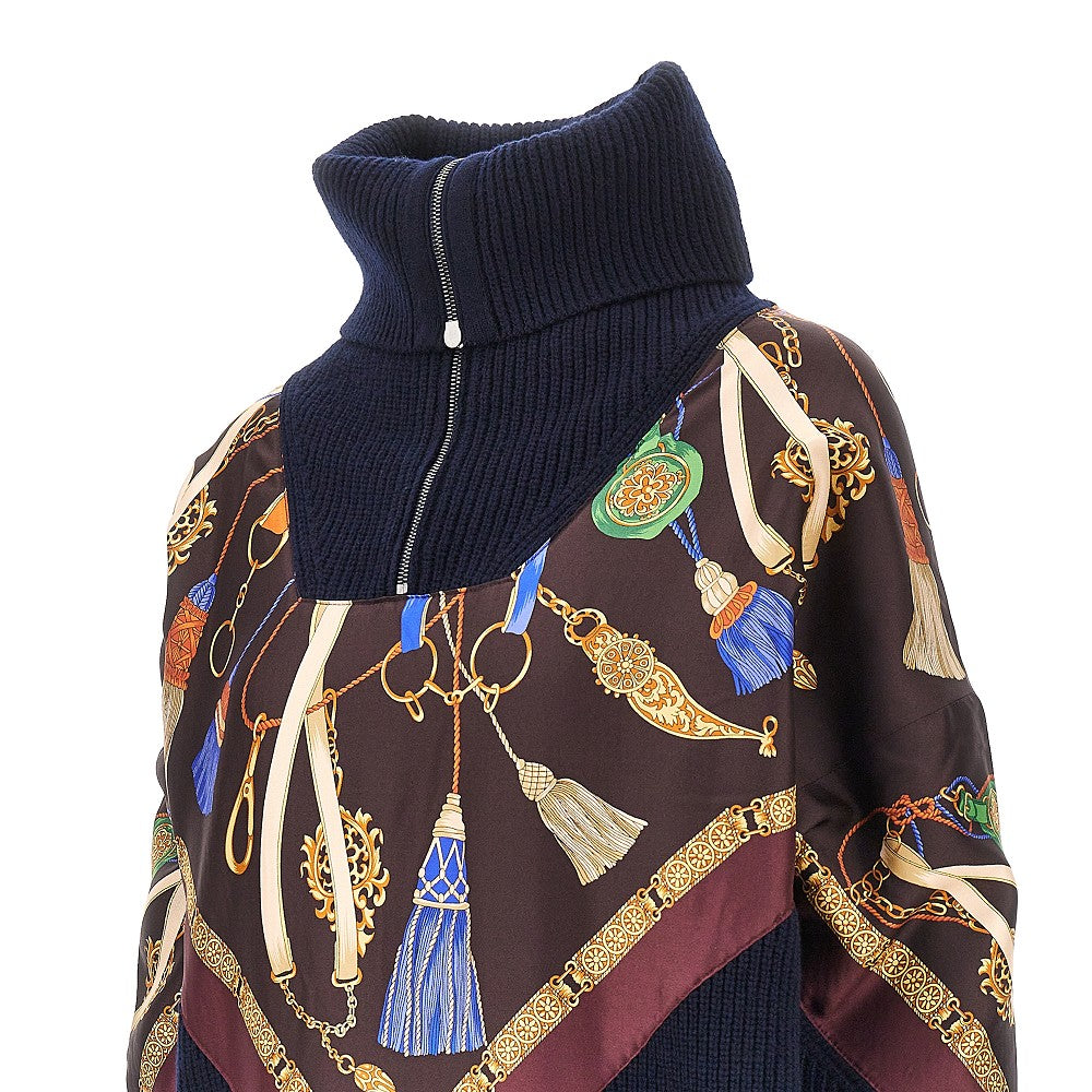 Etro Women Wool And Cashmere Sweater With Silk Insert