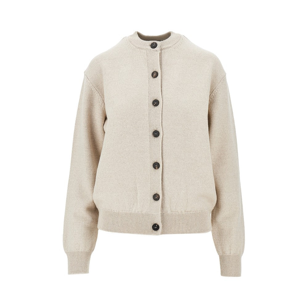 Jacquemus Women Logo Intarsia Merino Wool Cardigan