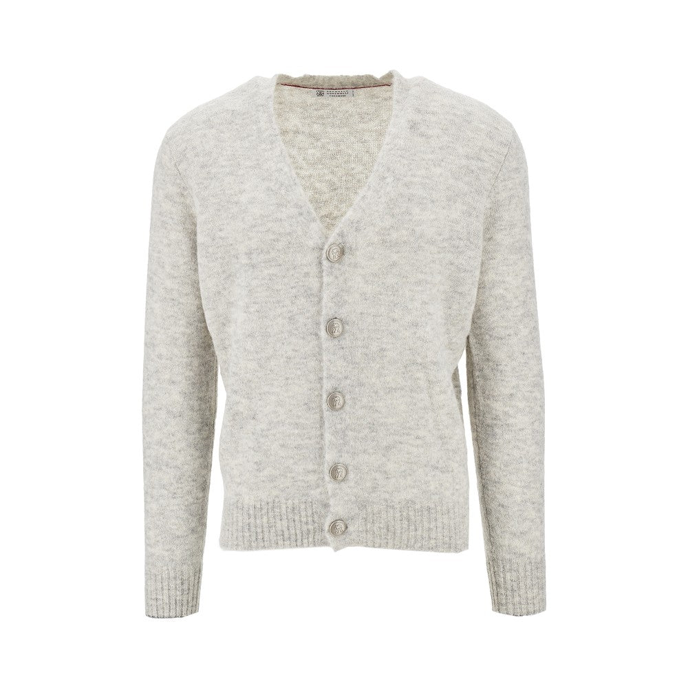 Brunello Cucinelli Men Alpaca And Cashmere Blend Cardigan