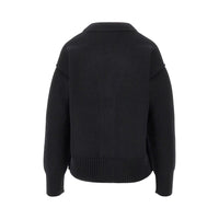 Ami Women Wool Cardigan With 'Ami De Coeur' Inlay