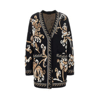Etro Women Jacquard Wool Cardigan