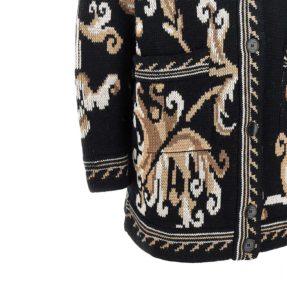 Etro Women Jacquard Wool Cardigan