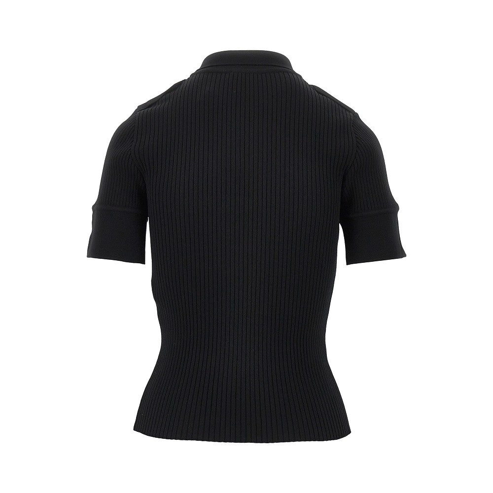 Courreges Women Ribbed Knit Polo Shirt