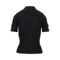 Courreges Women Ribbed Knit Polo Shirt