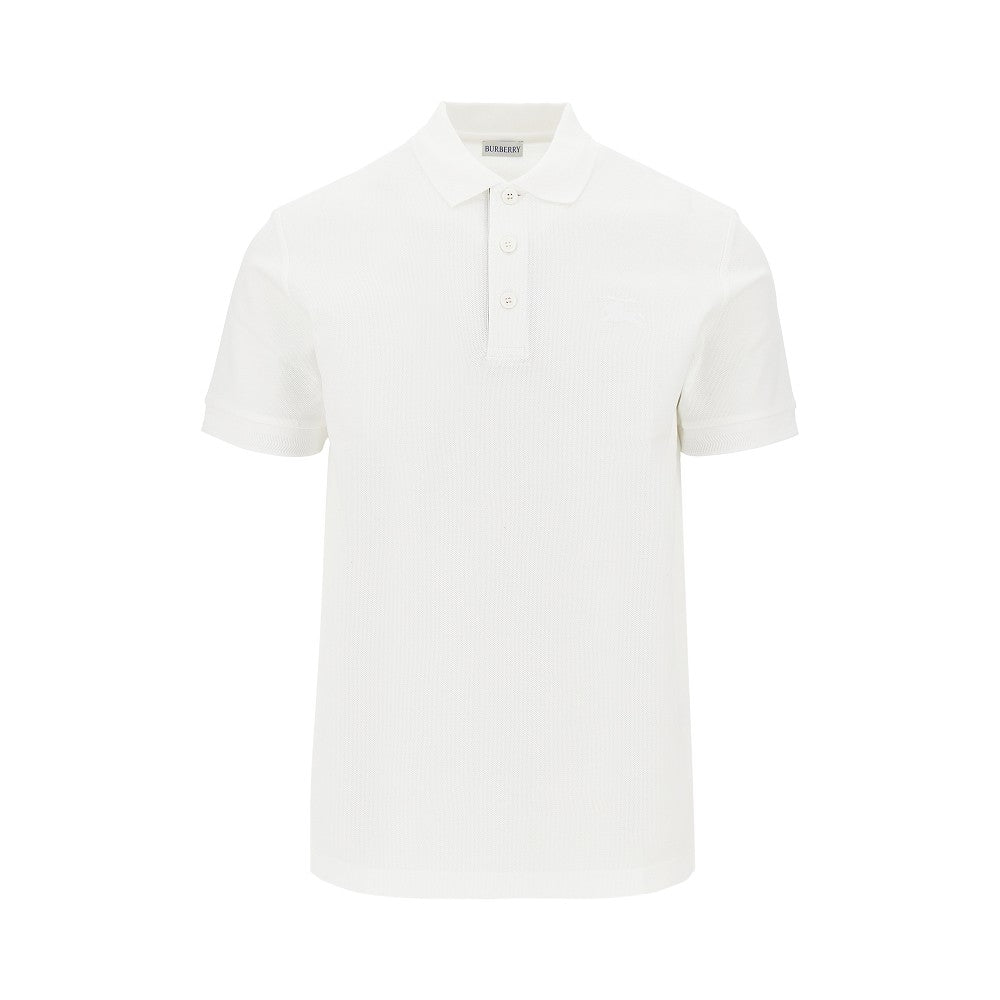 Burberry Men Cotton Piquet Polo Shirt With Ekd Embroidery
