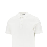 Burberry Men Cotton Piquet Polo Shirt With Ekd Embroidery