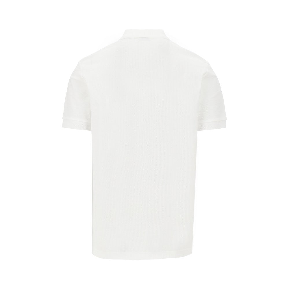 Burberry Men Cotton Piquet Polo Shirt With Ekd Embroidery