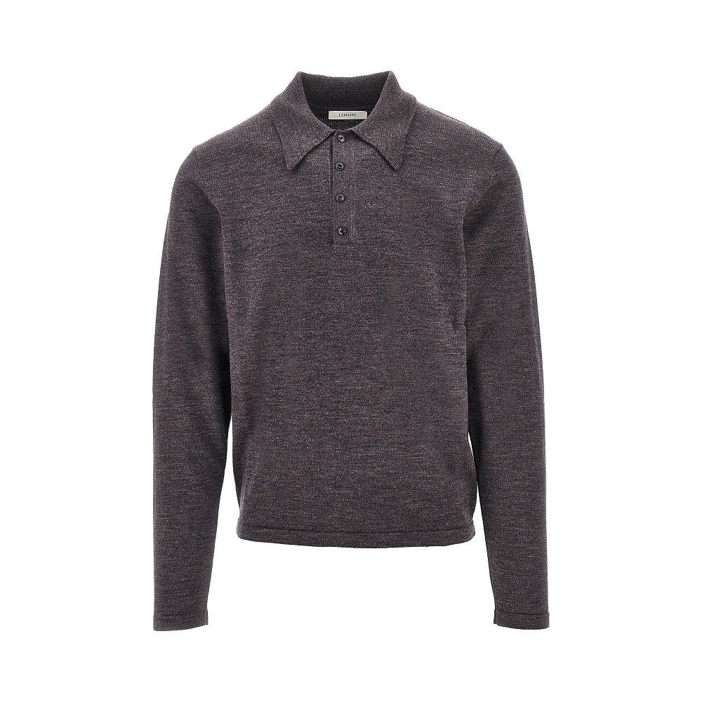 LEMAIRE Lemaire Men Mouliné Knitted Polo Shirt