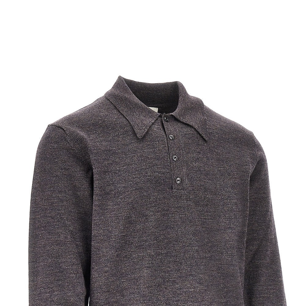 LEMAIRE Lemaire Men Mouliné Knitted Polo Shirt