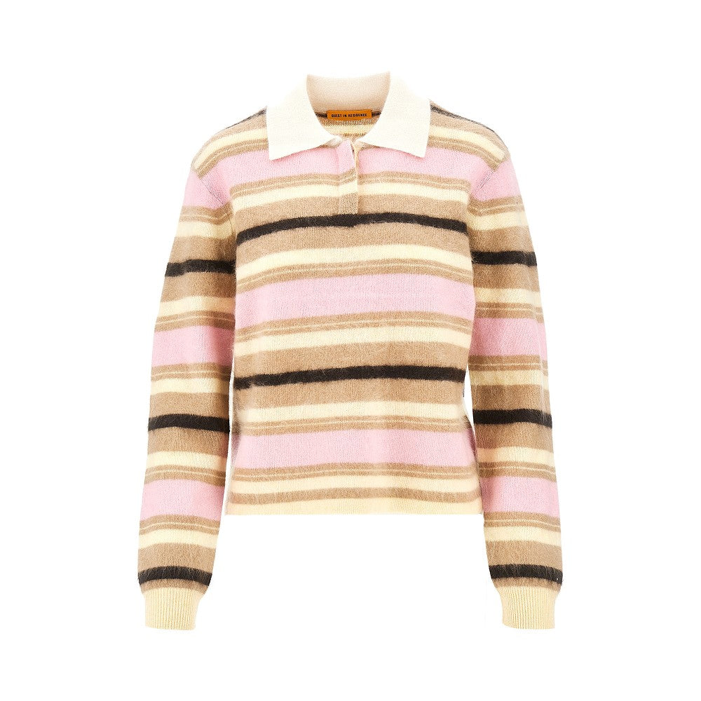 Guest In Residence Women Striped Cashmere Polo Shirt