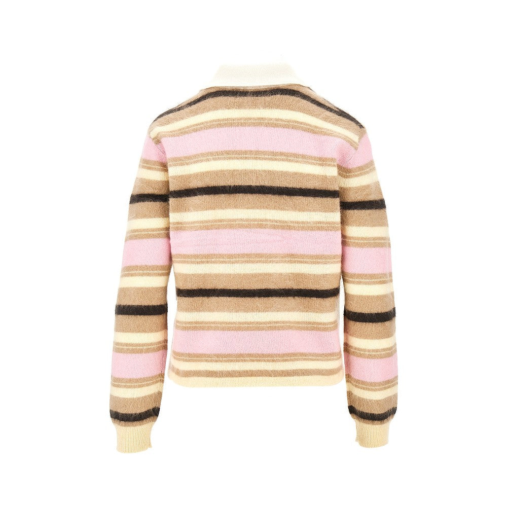 Guest In Residence Women Striped Cashmere Polo Shirt