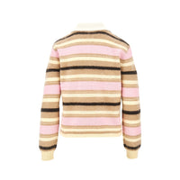 Guest In Residence Women Striped Cashmere Polo Shirt