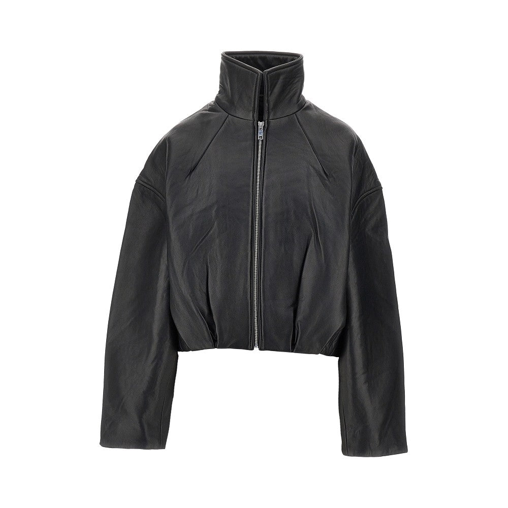 Rotate Women Leather Boxy Jacket