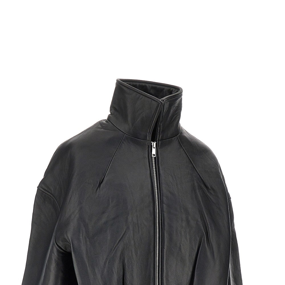 Rotate Women Leather Boxy Jacket