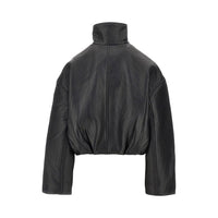 Rotate Women Leather Boxy Jacket