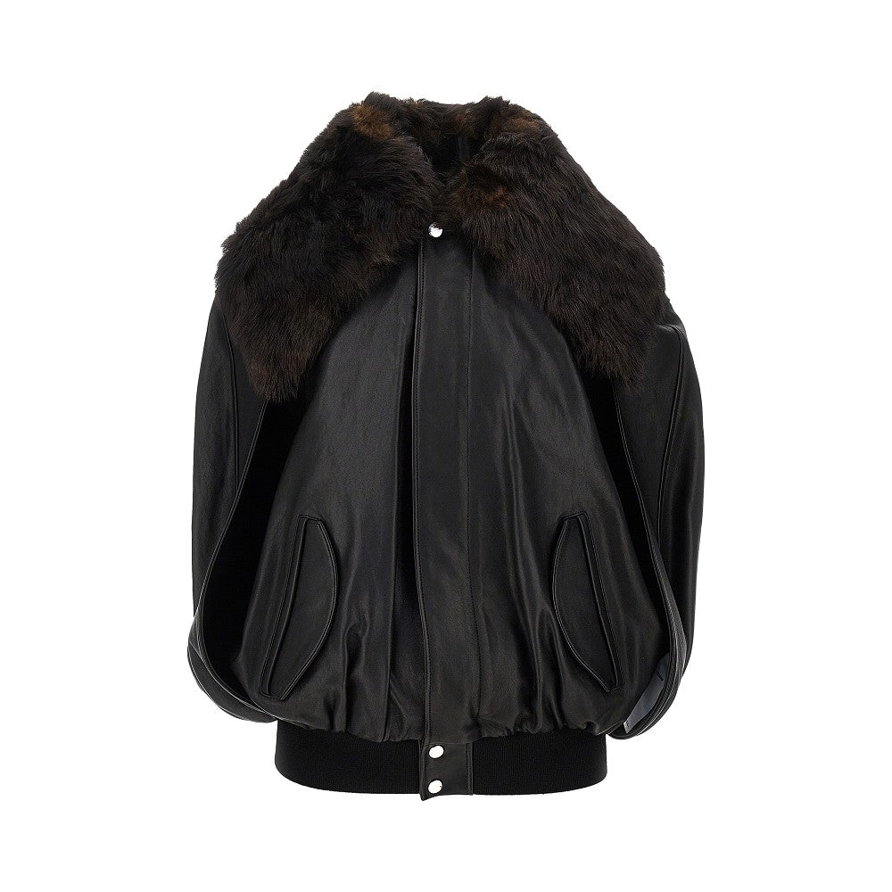 Rabanne Women Nappa Leather Bomber Cape