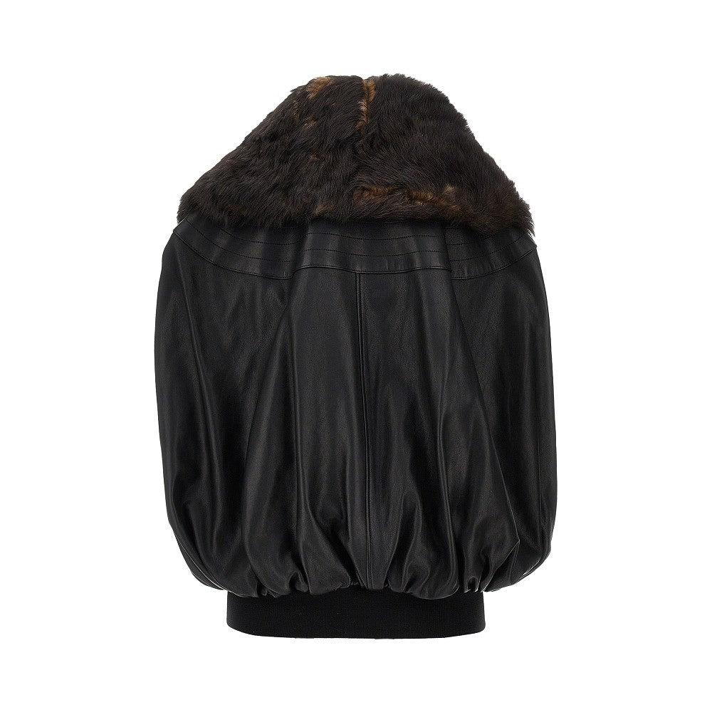 Rabanne Women Nappa Leather Bomber Cape