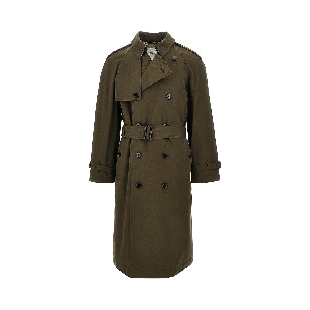 Burberry Men Cotton Long Trench Coat