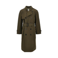 Burberry Men Cotton Long Trench Coat