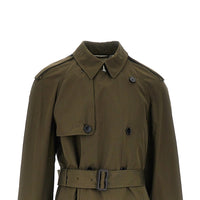 Burberry Men Cotton Long Trench Coat