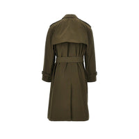 Burberry Men Cotton Long Trench Coat