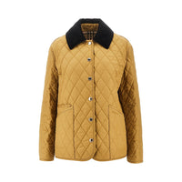 Burberry Women Quilted Jacket With Logo Embroidery