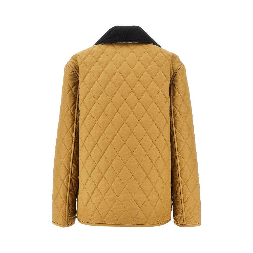 Burberry Women Quilted Jacket With Logo Embroidery