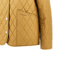 Burberry Women Quilted Jacket With Logo Embroidery