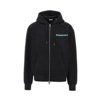 Burberry Men Heritage Logo Print Full-Zip Hoodie