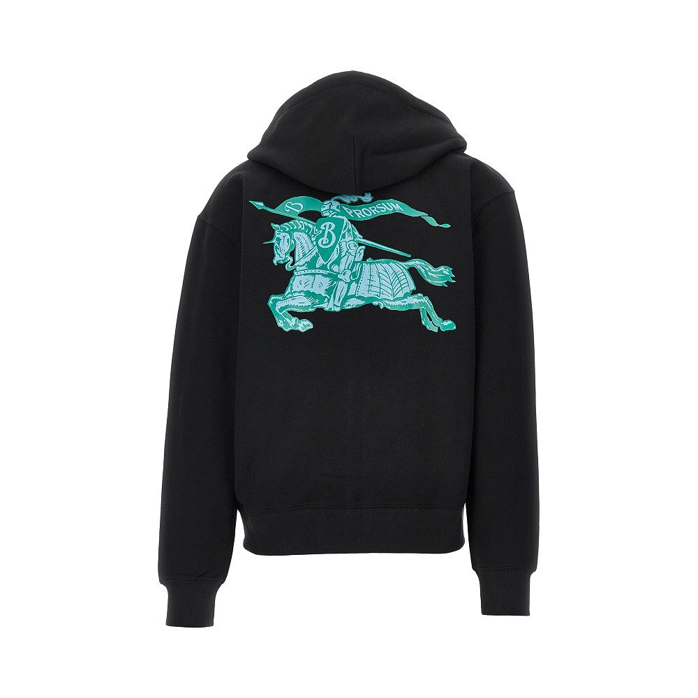 Burberry Men Heritage Logo Print Full-Zip Hoodie