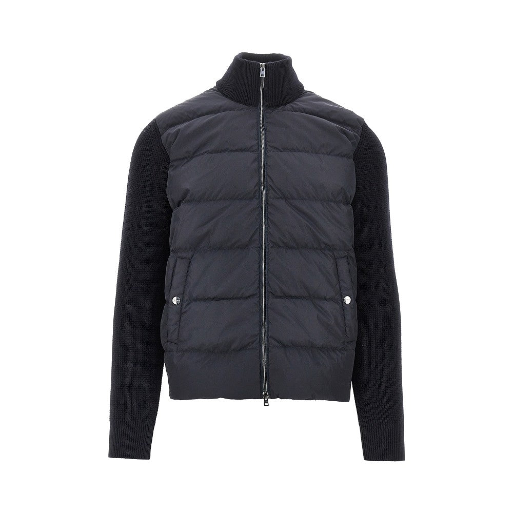 Herno Men Padded Nylon And Wool Cardigan